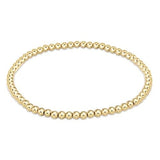 enewton Classic Gold 3mm Bead Bracelet crafted with 14k gold-filled beads. Stackable, water-friendly, and perfect for daily wear. Available at Be Charmed.