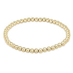 enewton Classic Gold 4mm Bead Bracelet with 4mm gold-filled beads, stackable stretch bracelet for everyday wear Available at Be Charmed