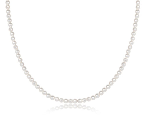 enewton 15-inch choker with 3mm classic pearl-like beads; timeless and elegant layering piece. Available at Be Charmed.