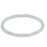 enewton Classic sterling silver 4mm bead bracelet, stretch-fit and stackable. Elegant and durable design. Available at Be Charmed.