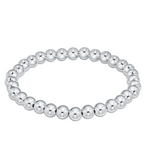 enewton Classic Sterling 6mm Beaded Bracelet with polished sterling silver beads, stackable stretch bracelet for everyday wear Available at Be Charmed