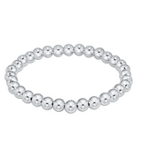 enewton Classic Sterling 6mm Beaded Bracelet with polished sterling silver beads, stackable stretch bracelet for everyday wear Available at Be Charmed