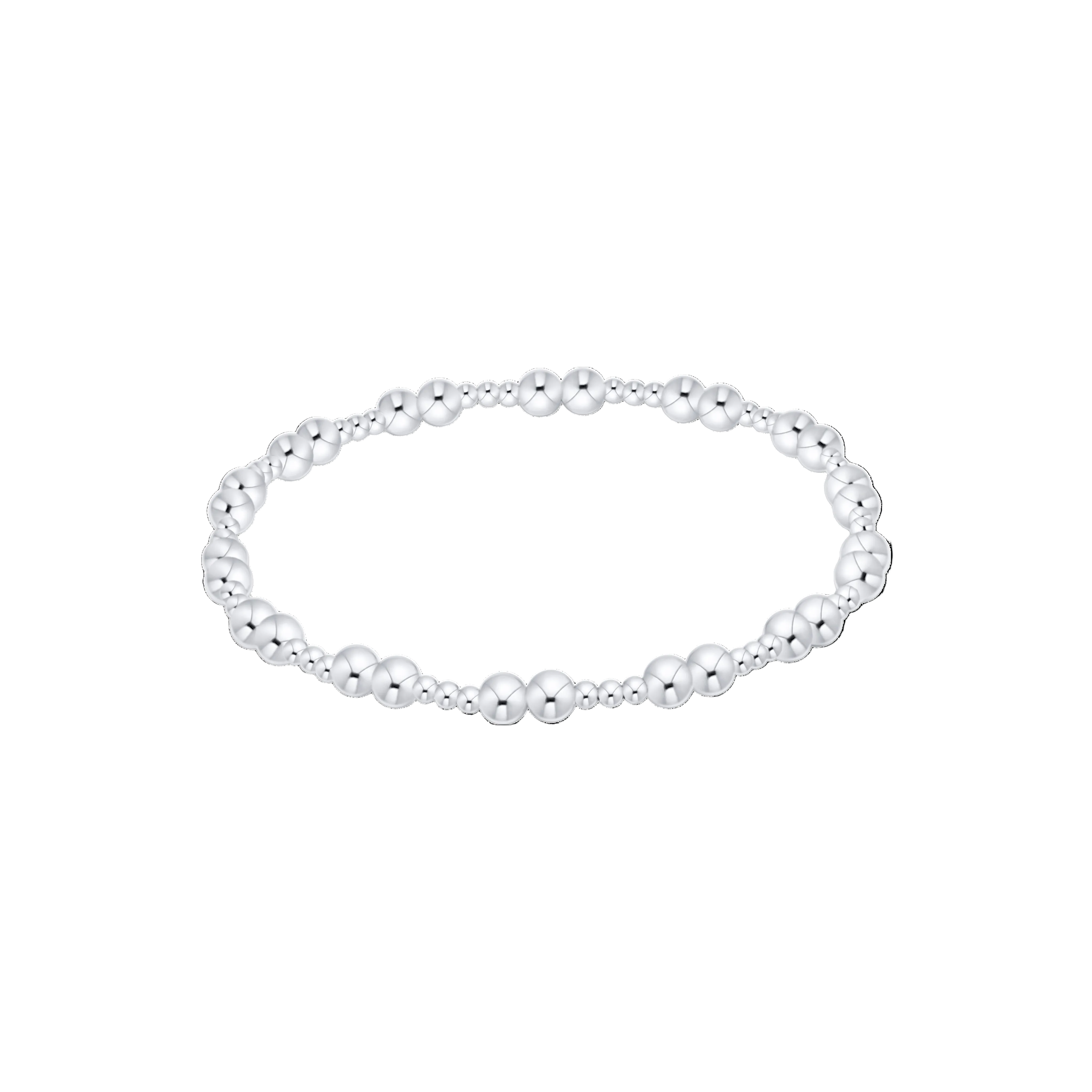 Silver bracelet on a white background. Available at Be Charmed