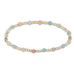 enewton Gemstone Gold Sincerity Pattern 3mm Bead Bracelet in Hot Mess – elegant gold-filled and gemstone design. Available at Be Charmed.