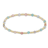 enewton Gemstone Gold Sincerity Pattern 3mm Bead Bracelet in Hot Mess – elegant gold-filled and gemstone design. Available at Be Charmed.