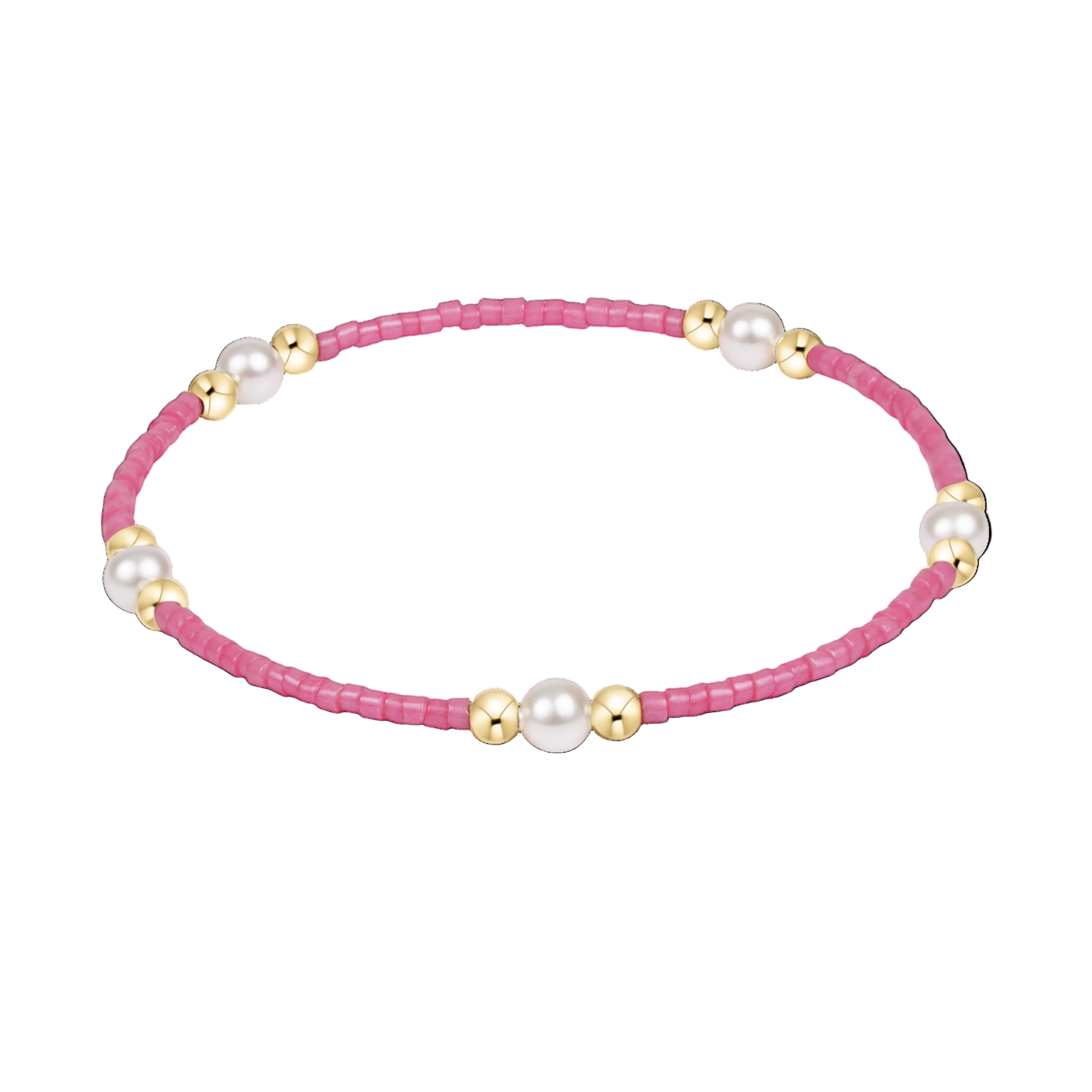 Bubblegum enewton Hope Purpose Pearl Bracelet featuring gold-filled beads and freshwater pearls available at Be Charmed