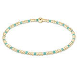 enewton Hope Sincerity Pattern 2mm Bead Bracelet in Turquoise with 14k gold-filled and turquoise-accent beads. Stackable and water-friendly. Available at Be Charmed.