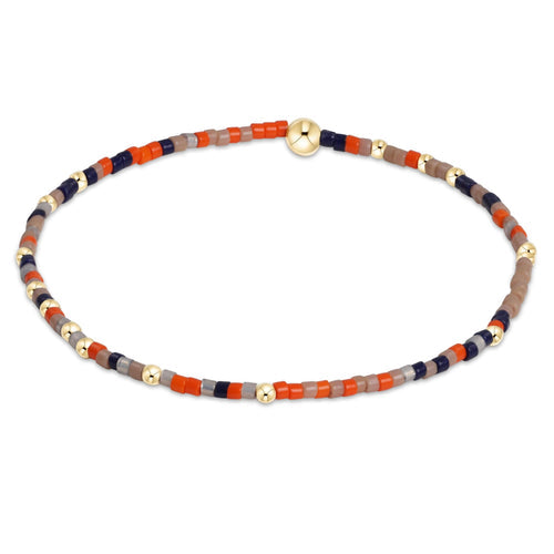 enewton Hope Unwritten Bracelet – Give 'Em Pumpkin To Talk About with colorful seed beads and 14k gold-filled accents. Stretchy and water-friendly. Available at Be Charmed.