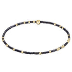 enewton Hope Unwritten bracelet in soft grey “Groutfit” beads arranged in symbolic pattern; minimalist, elegant, stackable. Available at Be Charmed.