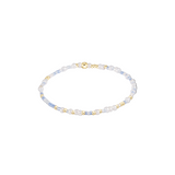 Beaded bracelet with gold accents on a white background. Available at Be Charmed
