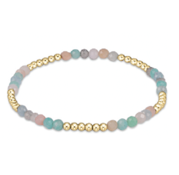 enewton Hot Mess SS Blissful 2.5mm Bead Bracelet with gold pattern detail, available at Be Charmed.