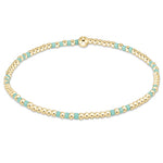 enewton Hope Joy Pattern 2mm Bead Bracelet in Mint with 14k gold-filled and mint-accented beads. Lightweight, stackable, and water-friendly. Available at Be Charmed.