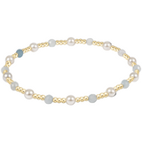 enewton Pearl Sincerity 4mm Gem Bracelet with freshwater pearls and aquamarine gemstone accent, stackable stretch bracelet for everyday wear Available at Be Charmed