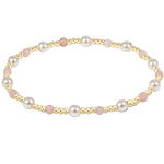 enewton Pearl Sincerity 4mm Gem Bracelet with freshwater pearls and pink opal gemstone accent, stackable stretch bracelet for everyday wear Available at Be Charmed
