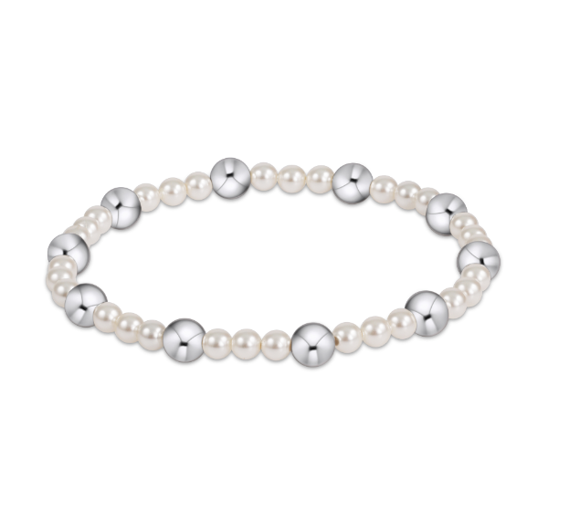 enewton Pearl Sincerity Pattern 4mm Bead Bracelet with 6mm Gold Beads, available at Be Charmed