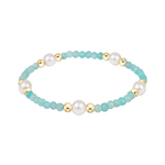 enewton Purpose Pearl 6mm Gem Bracelet with freshwater pearls and amzonite gemstone accent, stackable stretch bracelet for everyday wear Available at Be Charmed