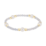 enewton Purpose Pearl 6mm Gem Bracelet with freshwater pearls and aquamarine gemstone accent, stackable stretch bracelet for everyday wear Available at Be Charmed