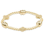 enewton Signature Cross Admire bracelet with 3mm 14k gold-filled beads in a faith-inspired pattern; elegant and stackable. Available at Be Charmed.