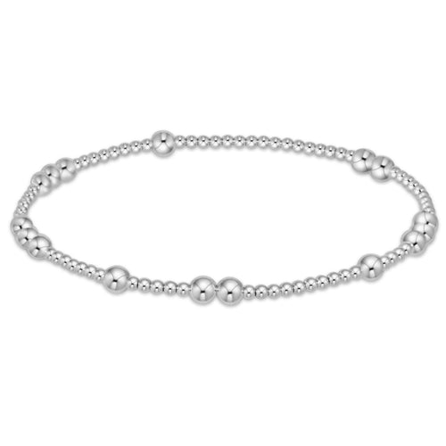 Sterling Hope Unwritten Pattern 4mm Bead Bracelet by enewton featuring all-sterling silver beads with stretch fit—simple, elegant, and stackable; available at Be Charmed