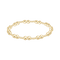 Gold beaded bracelet on a white background. Available at Be Charmed