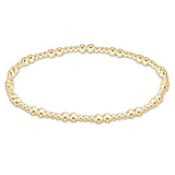 enewton 3mm Together Gold Bracelet featuring 14kt gold-filled beads in a mixed-size pattern, available at Be Charmed