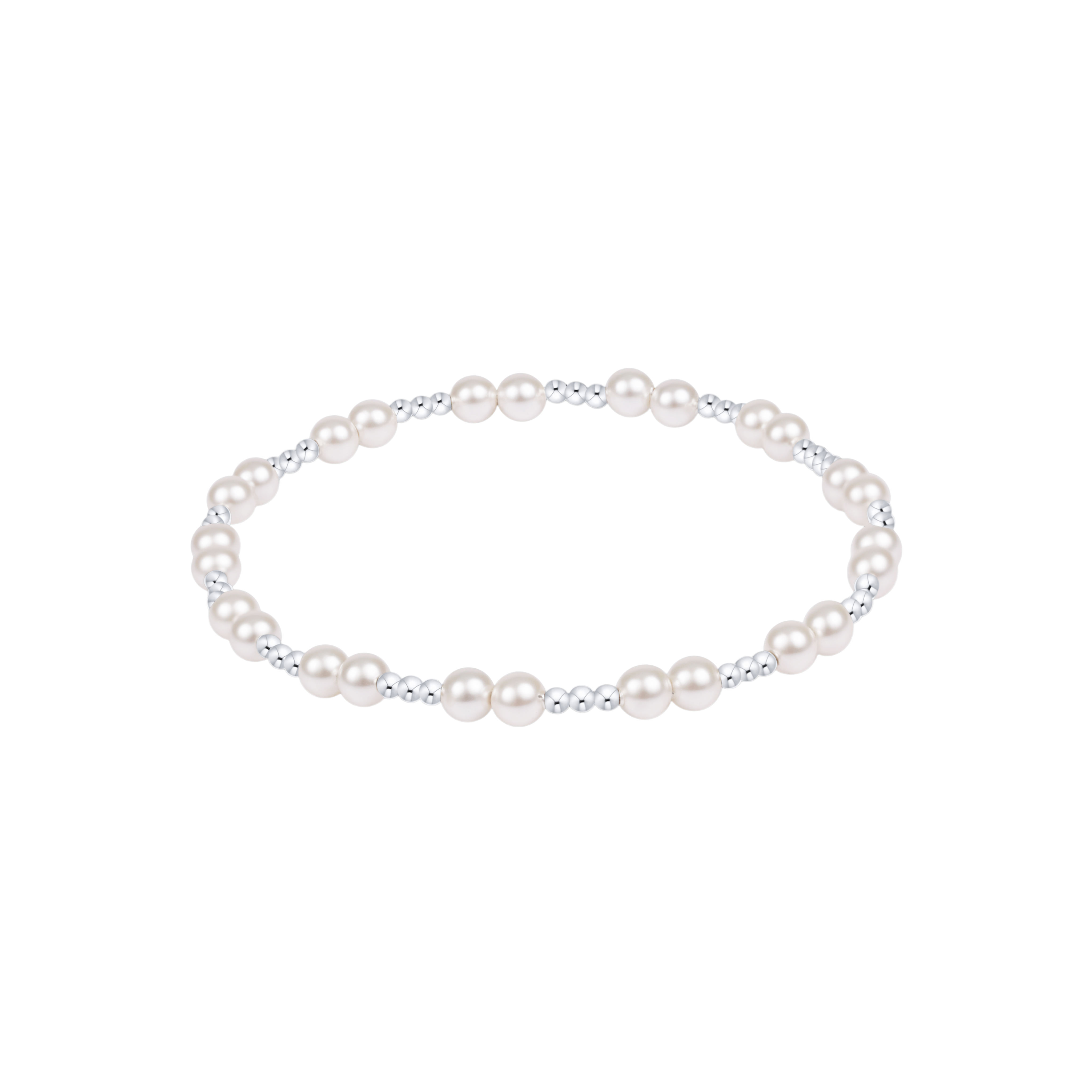 Pearl bracelet on a white background. Available at Be Charmed