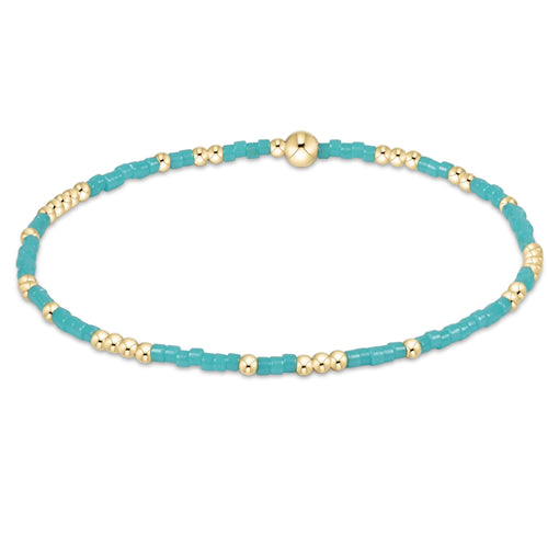 enewton Hope Unwritten Turquoise Bracelet with vibrant turquoise stones and 14k gold-filled beads. Stretch fit, stylish, available at Be Charmed. 