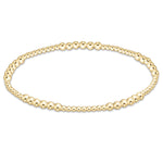 enewton Blissful gold bracelet featuring 3mm 14kt gold-filled beads on high-performance elastic, available at Be Charmed
