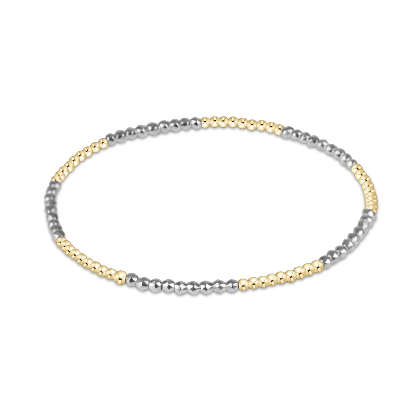 enewton Blissful Pattern 2mm Bead Bracelet in Bright Silver – elegant layering bracelet. Available at Be Charmed.