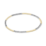 enewton Blissful Pattern 2mm Bead Bracelet in Bright Silver – elegant layering bracelet. Available at Be Charmed.