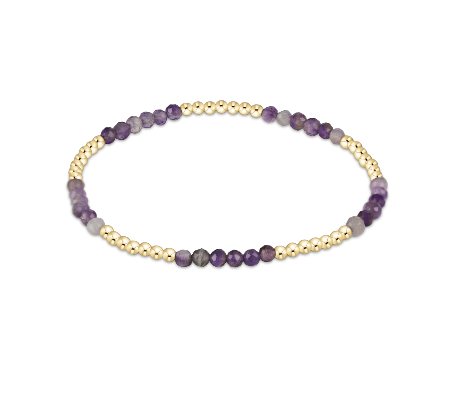 enewton Blissful Pattern 2.5mm Bead Bracelet in Amethyst—colorful stacking bracelet. Available at Be Charmed