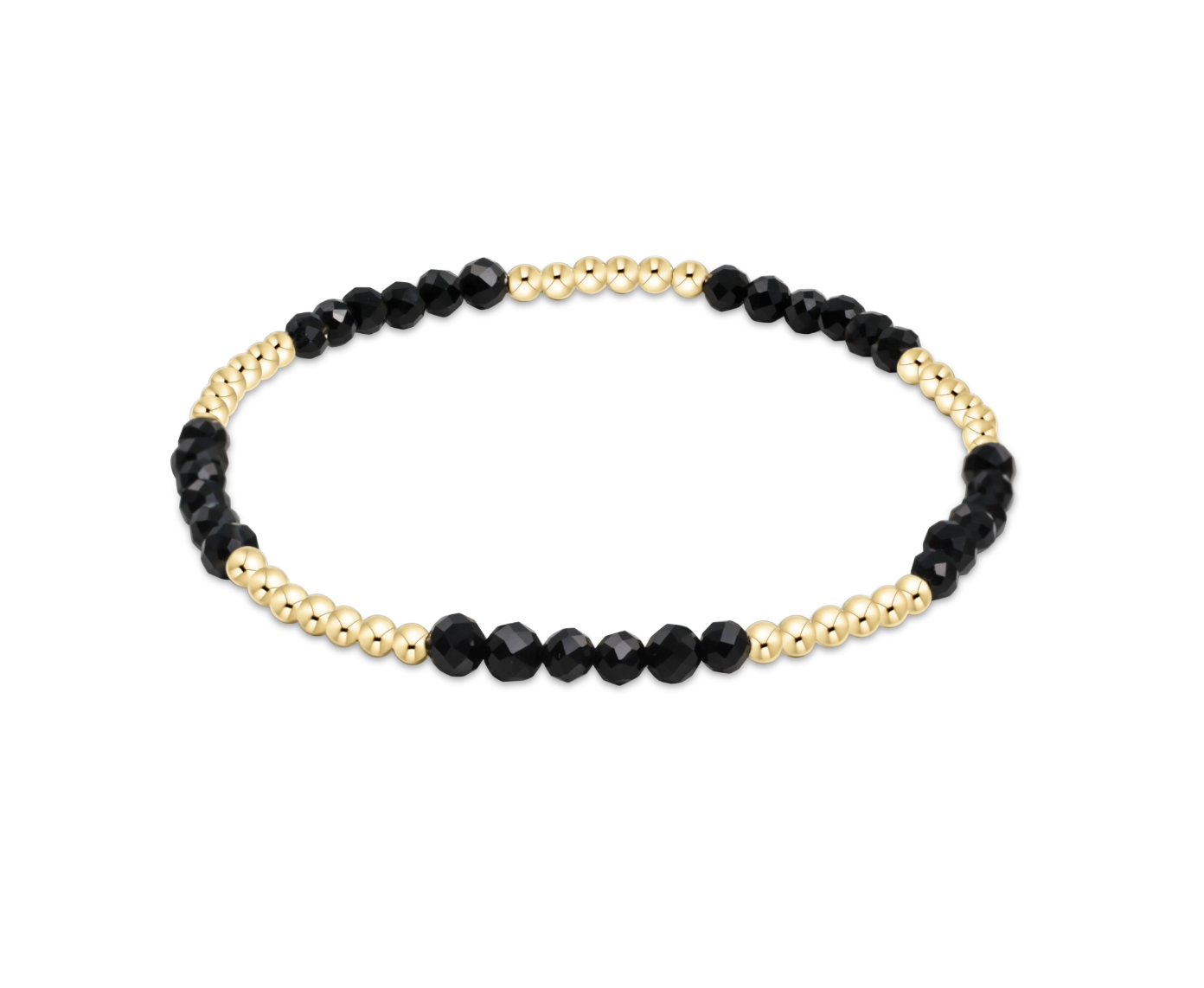 enewton Blissful Pattern 2.5mm Bead Bracelet in Faceted Onyx—classic stacking bracelet. Available at Be Charmed