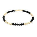 enewton Blissful Pattern 2.5mm Bead Bracelet in Faceted Onyx—classic stacking bracelet. Available at Be Charmed