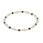 enewton Extends Pearl Sincerity Pattern 4mm Bead Bracelet in Faceted Onyx—extended fit black gemstone stacking bracelet with pearl accents. Available at Be Charmed