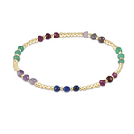 enewton Gemstone Gold Joy Pattern 3mm Bead Bracelet in Hot Mess 25—colorful gemstone stacking bracelet with gold accents. Available at Be Charmed