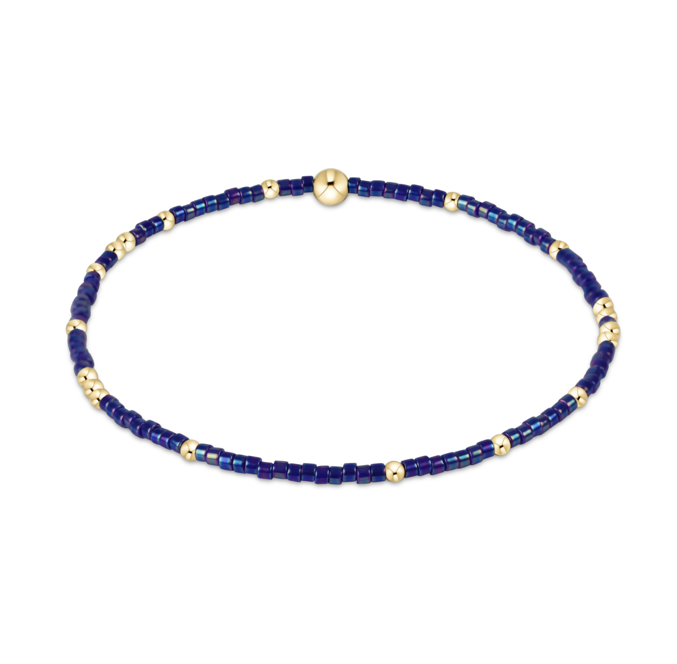 enewton Hope Unwritten Blue Metallic Bracelet – shimmering 2mm bead bracelet for stacking or gifting. Available at Be Charmed.