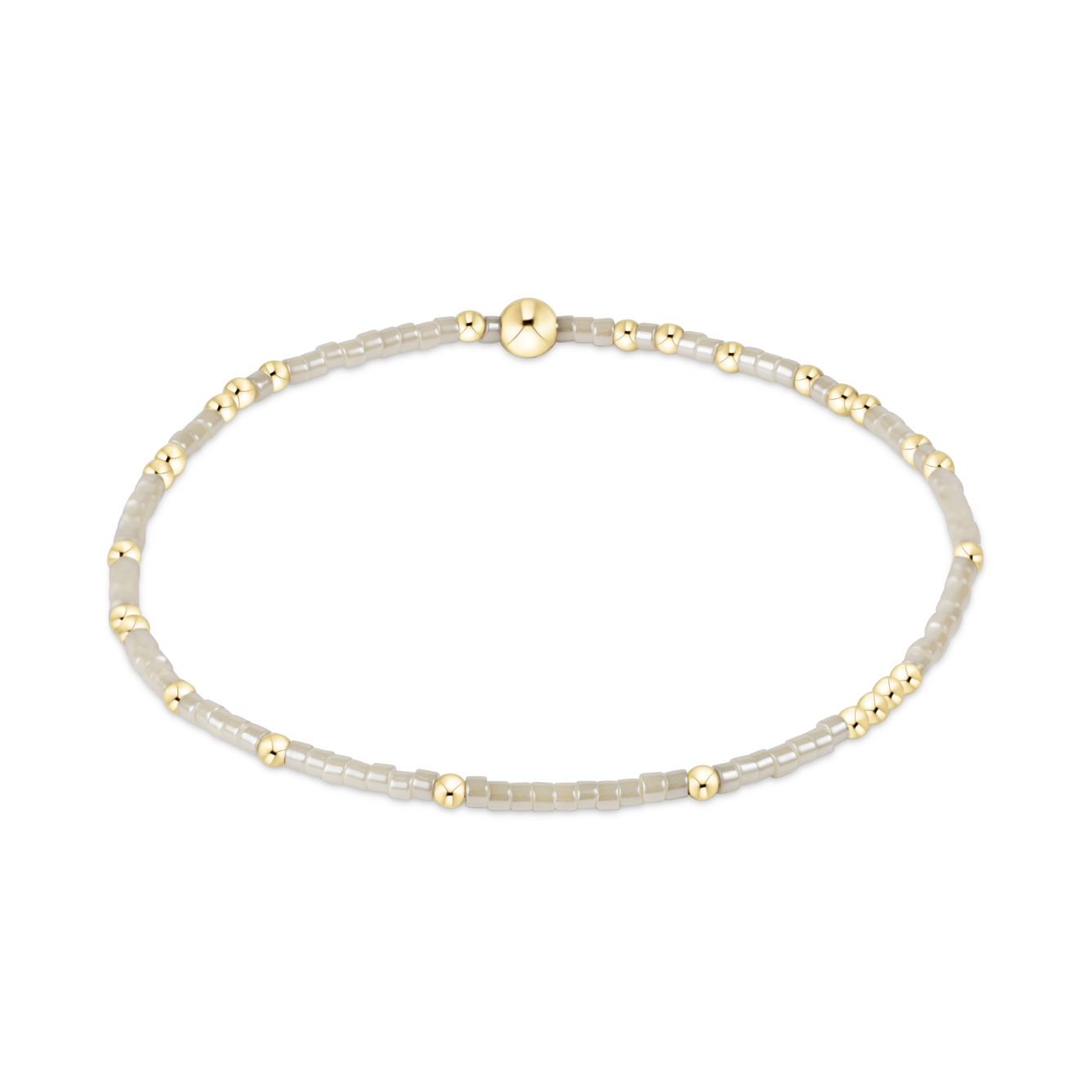 enewton Hope Unwritten Bracelet in Milkshake—neutral beaded stacking bracelet. Available at Be Charmed
