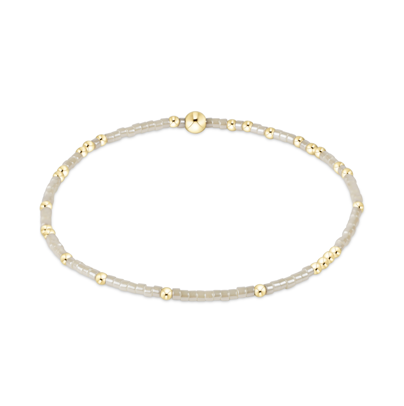 enewton Hope Unwritten Bracelet in Milkshake—neutral beaded stacking bracelet. Available at Be Charmed