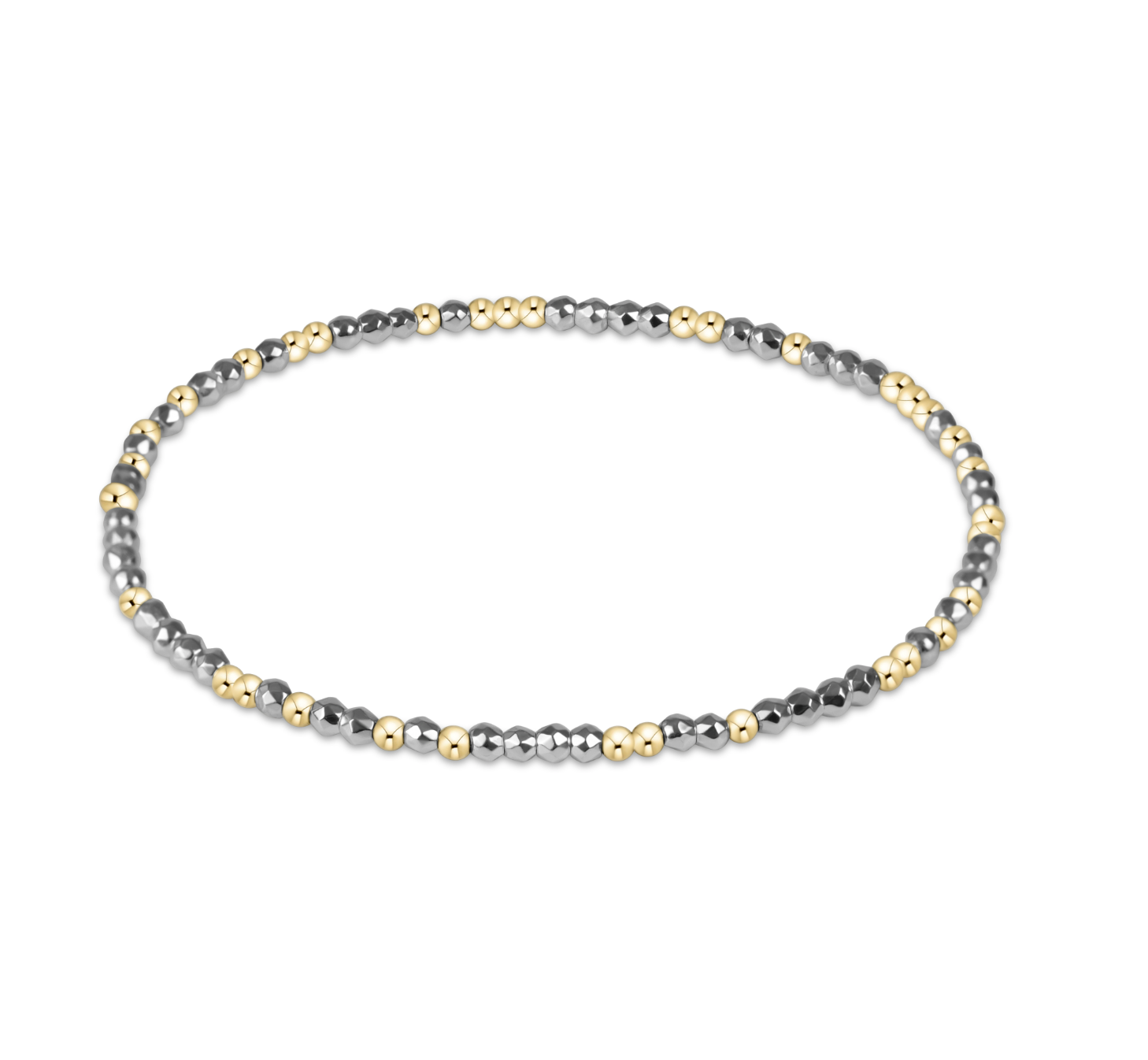 enewton Hope Unwritten Bright Silver Faceted Hematite 2mm Bracelet – sparkling silver-toned layering bracelet. Available at Be Charmed.