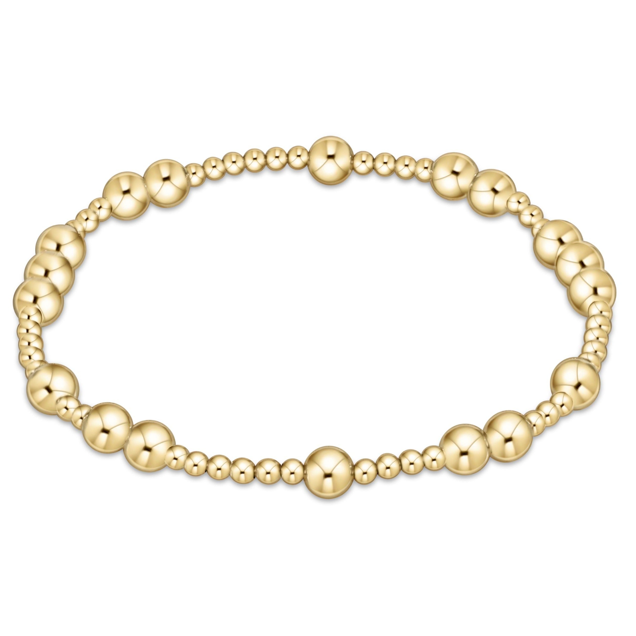 enewton Gold beaded bracelet on a white background. Available at Be Charmed