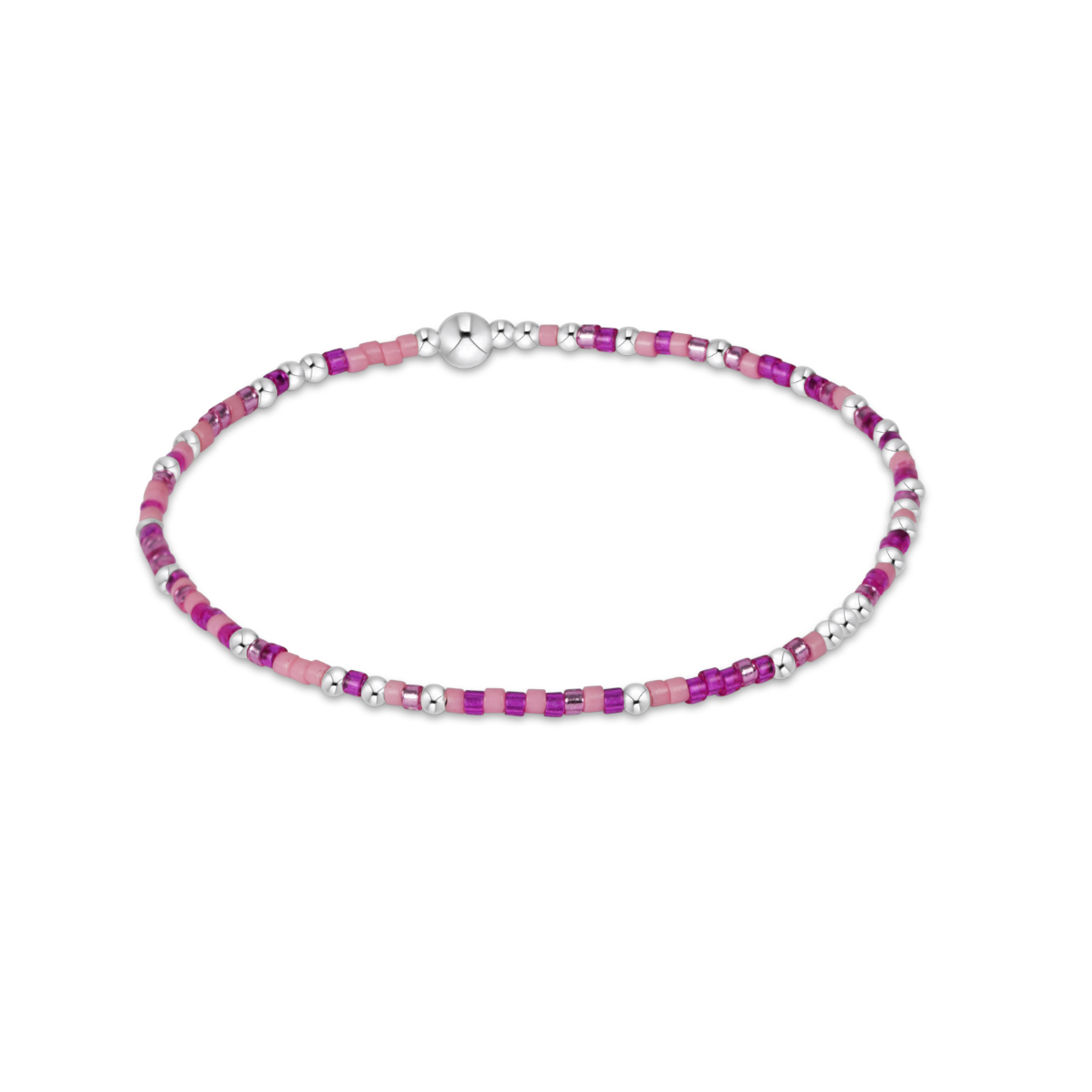 enewton Hope Unwritten Sterling Bracelet in Back To The Fuchsia—vibrant sterling beaded stacking bracelet. Available at Be Charmed
