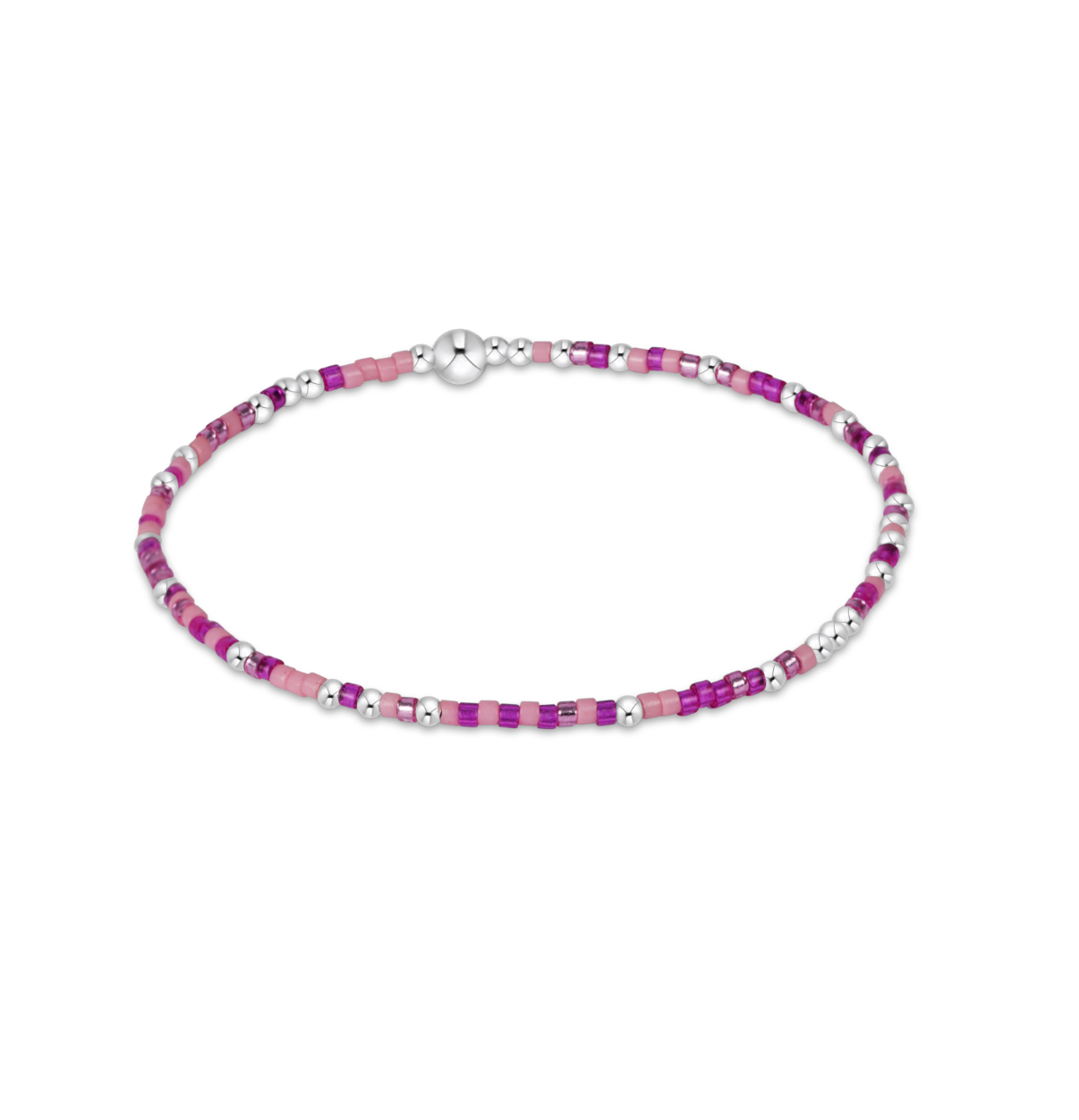 enewton Hope Unwritten Sterling Bracelet in Back To The Fuchsia—vibrant sterling beaded stacking bracelet. Available at Be Charmed