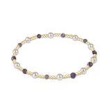 enewton Pearl Sincerity Pattern 4mm Bead Bracelet in Amethyst—gemstone stacking bracelet with pearl accents. Available at Be Charmed