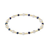 enewton Pearl Sincerity Pattern 4mm Bead Bracelet in Lapis—blue gemstone stacking bracelet with pearl accents. Available at Be Charmed