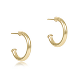 enewton Round Gold 0.5" Post Hoop Earrings – 2mm smooth gold hoops, classic and versatile. Available at Be Charmed.