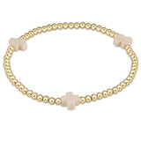 enewton - Off White Signature Cross 3 mm Gold Bracelet available at Be Charmed