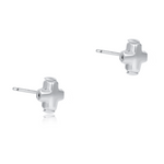 enewton Signature Cross Small Sterling Stud Earrings – sterling silver cross design. Available at Be Charmed.