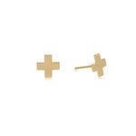 enewton - Signature Cross Studs - Gold available at Be Charmed