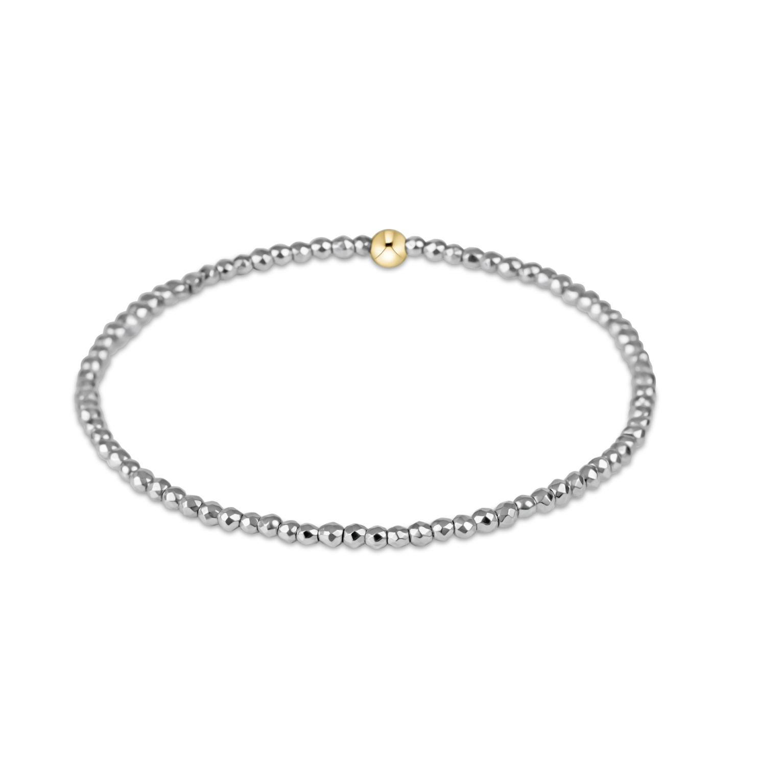 enewton Silver Faceted Hematite 2mm Bead Bracelet – sleek faceted hematite bracelet in silver tone. Available at Be Charmed.