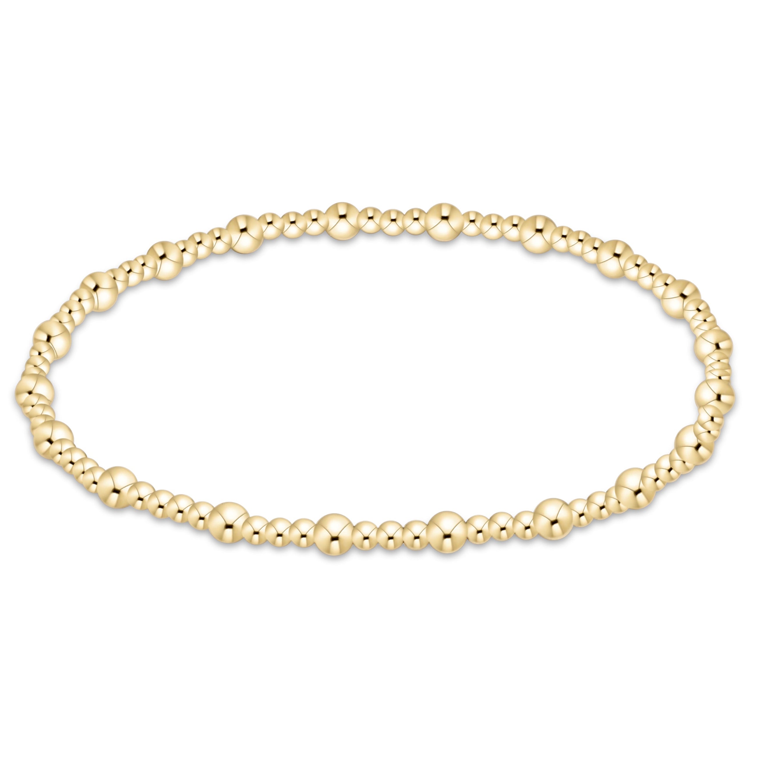 enewton Sincerity gold bracelet featuring delicate 3mm 14kt gold-filled beads, available at Be Charmed